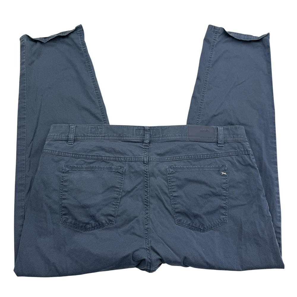 BRAX Pants Mens 38 X 30 Blue Chino Ultralight Flat Front Stretch Cooper Fancy
